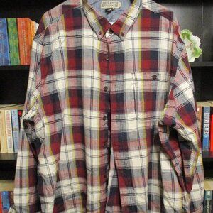 Duluth Trading Co. Untucked Long Sleeved Button Up Plaid Big & Tall Shirt  3XL